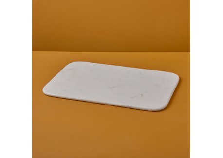Wit marmeren bord voor het maken van gebak en chocolade 60x40 cm