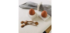 Coquetier pour Oeuf à la Coque Marbre Blanc
