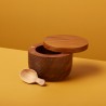 Voir la slide Pot à sel en Bois  Teck avec Couvercle et Cuillère 