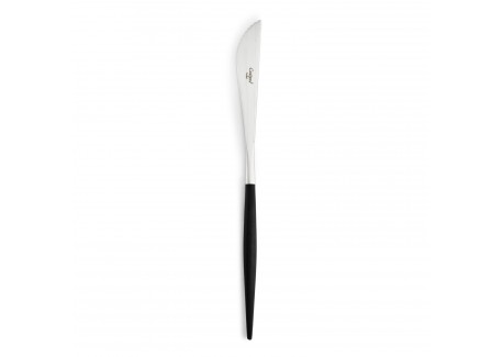 Goa Couteau de Table Brossé Manche Noir 