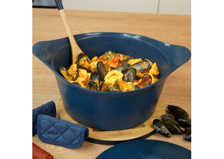 Incroyable Cocotte Anti-Adhésive 28 cm Bleu Myrtille 7 l