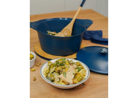 Incroyable Cocotte Anti-Adhésive 28 cm Bleu Myrtille 7 l
