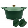 Zie dia Incroyable Antikleef Braadpan 28 cm Groen Varen 7 l