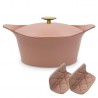 Zie dia Incroyable Antikleef Braadpan 28 cm Roze Guimauve 7 l