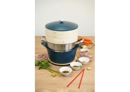 Panier Vapeur Bambou de l'Incroyable Cocotte 28 cm