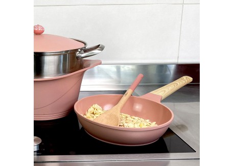Incroyable Poêle Anti-Adhésive 28 cm  Rose Guimauve
