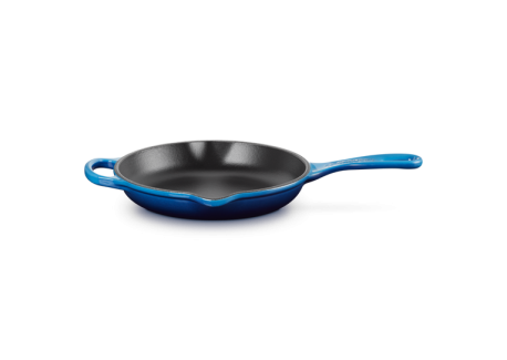 Poêle en Fonte Skillet Rond 26 cm Bleu Azur