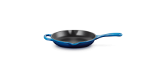 Poêle en Fonte Skillet Rond 26 cm Bleu Azur
