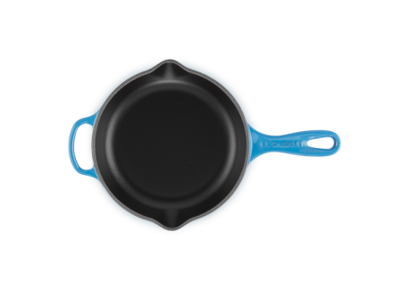 Poêle en Fonte Skillet Rond 26 cm Bleu Azur