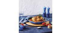 Poêle en Fonte Skillet Rond 26 cm Bleu Azur