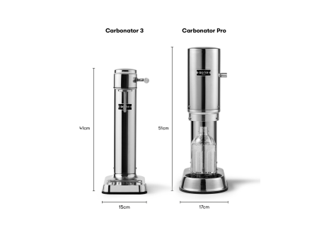 Carbonator Pro Bruiswatermachine Glanzend chroom
