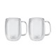 Sorrento Dubbelwandige Cappuccino Tassen met Handvat 350 ml 2 dlg