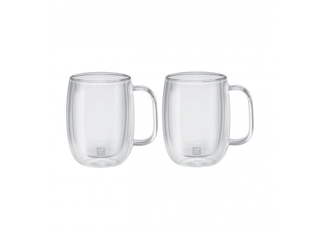 Sorrento Dubbelwandige Cappuccino Tassen met Handvat 350 ml 2 dlg