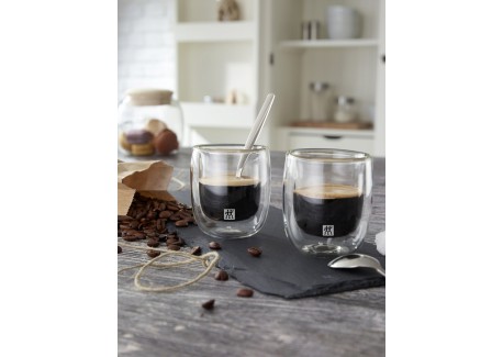 Sorrento Dubbelwandige Koffie Glazen 200 ml 2 dlg