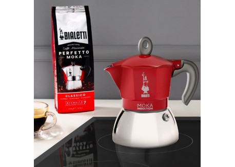 Moka Inductie Koffiekan 6 Kops Rood