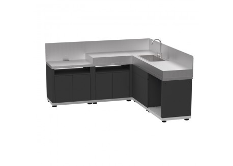 Outdoor Hoekkeuken 5 Elementen met Spatplaten