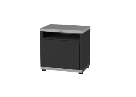 Meubles Cuisine Extérieure d'Angle 5 Éléments Modulable Inox et Noir