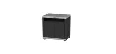 Meubles Cuisine Extérieure d'Angle 5 Éléments Modulable Inox et Noir