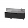Zie dia Outdoor keuken Meubel 3 modulaire Elementen RVS en Zwart