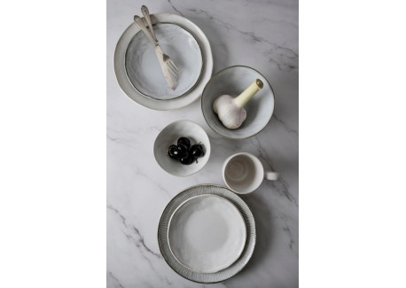 Organic Assiette Plate Blanc 21,5 cm