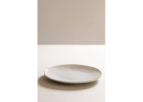 Organic Assiette Plate Blanc 26,5 cm
