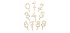 Cake Topper Chiffres 0-9 Bois