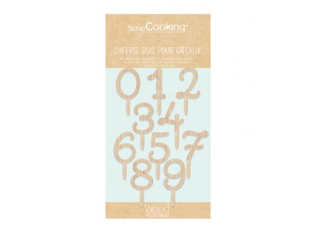 Cake Topper Houten Cijfers 0-9