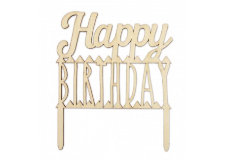 Cake Topper "Happy Birthday" Bois