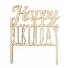 Zie dia Cake Topper Houten "Happy Birthday"