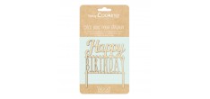 Cake Topper Houten "Happy Birthday"