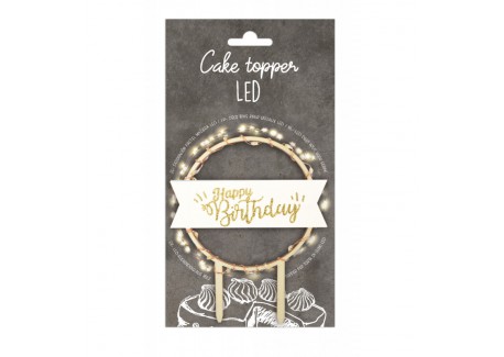 Cake Topper LED "Happy Birthday"