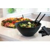 Zie dia Saladebestek Zwart Handvat Mangohout 33,5 cm