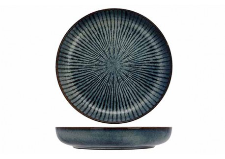 Atlantis Stripe Azuurblauwe Ombré Bord 24 cm