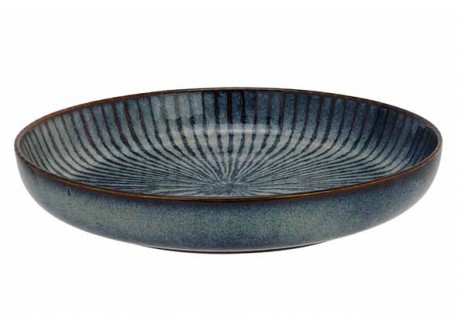 Atlantis Stripe Assiette Creuse Bleu Azur Ombré 24 cm