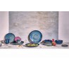 Zie dia Atlantis Stripe Azuurblauwe Ombré Bord 24 cm