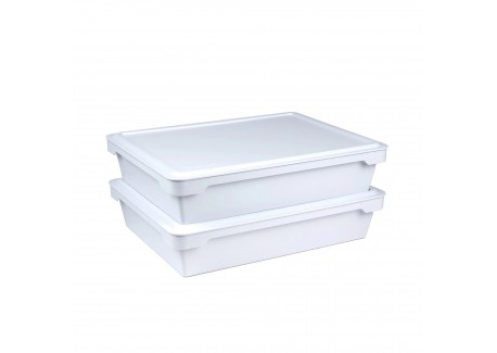 Pizzadeegdozen met Deksel 42x32x9 cm 2 st