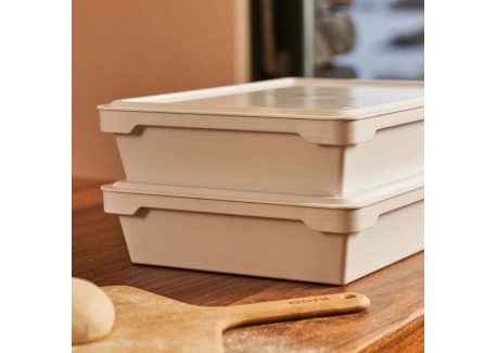 Pizzadeegdozen met Deksel 42x32x9 cm 2 st