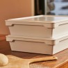 Zie dia Pizzadeegdozen met Deksel 42x32x9 cm 2 st