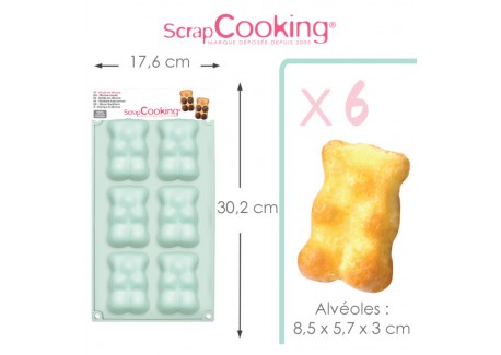Moule Silicone 6 Oursons