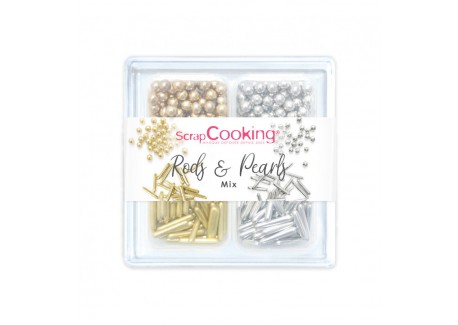 Deco Suiker Rods & Pearls Mix 66 g