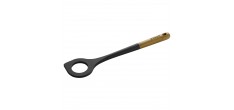 Cuillère à Risotto Silicone Noir Manche Bois 31 cm
