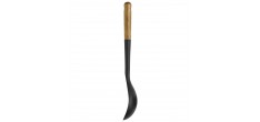 Serveerlepel Houten Handvat Zwart Silicone 31 cm