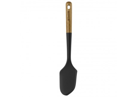Spatel Houten Handvat Zwart Silicone 30 cm