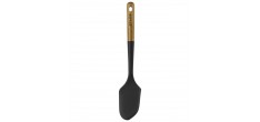 Spatule Silicone Noir Manche Bois 30 cm