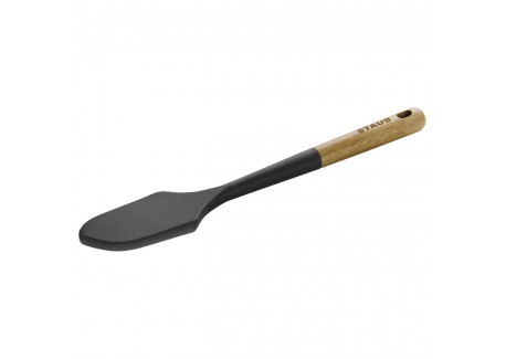 Spatel Houten Handvat Zwart Silicone 30 cm