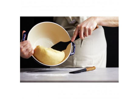Spatule Silicone Noir Manche Bois 30 cm