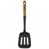 Zie dia Opengewerkte Spatel Houten Handvat Zwart Silicone 31 cm