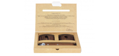Casteline Set Poignées et Manche Amovibles Bois de Noyer 3 pcs
