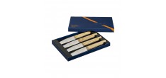 Coffret Couteaux de Table "Facette" Olivier 4 pcs