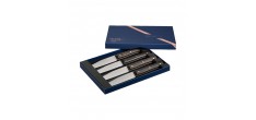 Coffret Couteaux de Table "Facette" Frêne Sombre 4 pcs